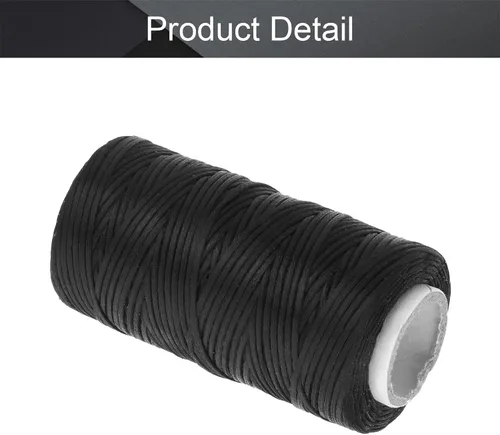 Vista 4 de Utoolmart Crafts - Hilo de coser de cuero de 0.039 pulgadas (0.039 in, 164.0 ft, negro) 1 unidad