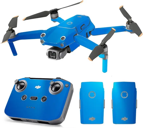 Vista 52 de SopiGuard Skin for DJI Mavic Air 2s Juego completo de calcomanías de vinilo de precisión + controlador + 3 fundas de batería (blanco mate)