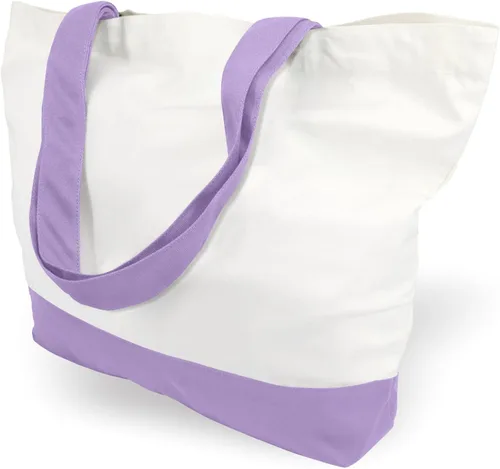 Vista 20 de TOPDesign - Paquete de 1 bolsa de lona de algodón, superfuerte, 12 onzas, bolsa para compras reutilizable, de tela, diseño moderno, en dos tonos