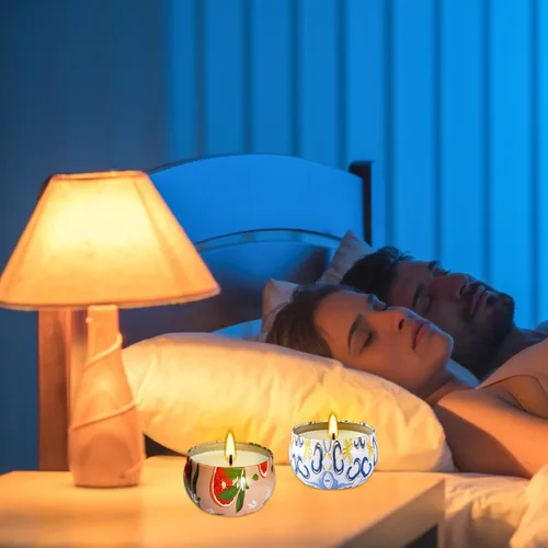 Vista 6 de 2 paquetes de velas perfumadas para el hogar, juego de regalo de velas perfumadas de pomelo y pino para damas, cera de soja, velas de larga duración