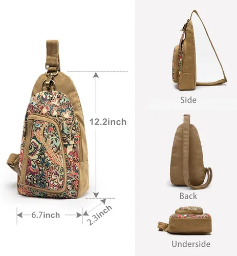 Vista 3 de Black Butterfly Premium Chest Bag for Women Crossbody Small Chest Pack for Fashion and Light