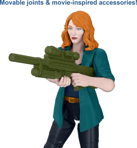 Vista 3 de Mattel Jurassic World Dominion Human and Dino Pack, Claire & Dilophosaurus Action Figure Toys and Accessories
