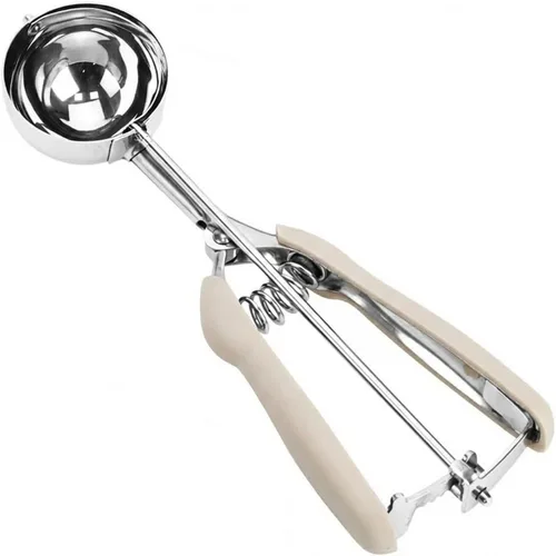 Vista 58 de Cuchara de Helado y Galletas de Acero Inoxidable - Capacidad de 5.3Tbsp/80ml/2.7oz, Liberación con Gatillo