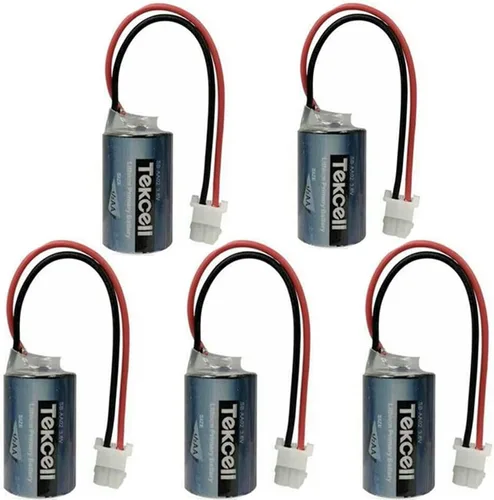 Paquete de 5 baterías de litio de 3.6 V 1200 mAh SB-AA02 para Tekcell SB-AA02 3.6 V 12AA batería de litio con enchufe