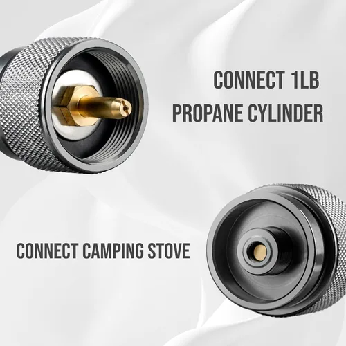 Vista 4 de ONLYFIRE OUTDOOR LIVING Adaptador de estufa de campamento, convertidor de estufa de mochilero, 16 onzas, 1 libra, entrada de tanque pequeño