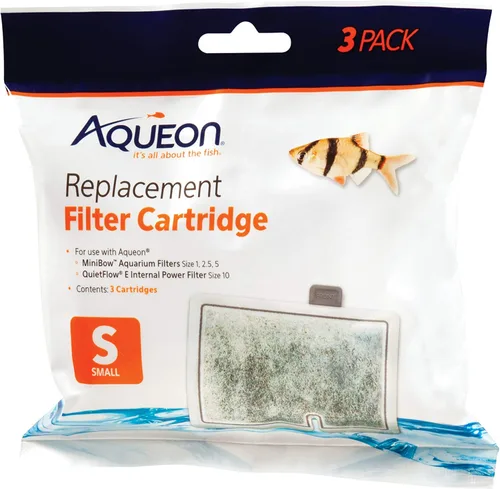 Aqueon Cartuchos de filtro de repuesto para pecera de acuario pequeños, paquete de 3