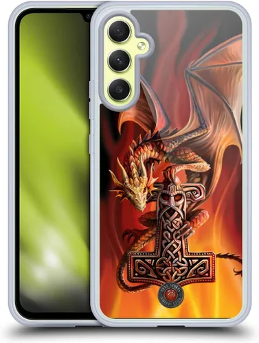 Vista 37 de Head Case Designs Officially Licensed Anne Stokes God's Hammer Guardian Dragons Gel Case [Military Grade Protection] Compatible with Samsung Galaxy