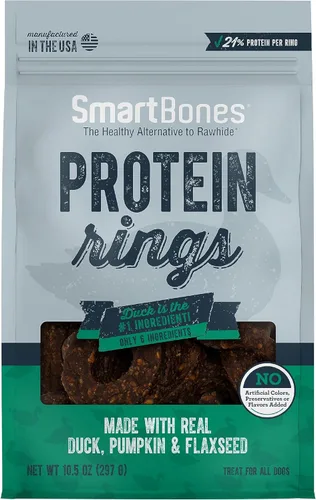 Vista 10 de SmartBones Anillos de proteína con pollo real y batata, 5 onzas