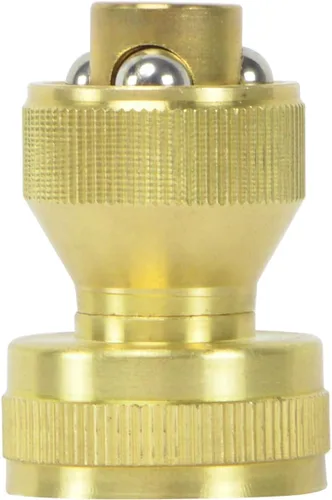 Vista 2 de HYDRO MASTER Boquilla de manguera ajustable de latón, latón macizo, rociador de presión de giro ajustable