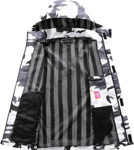 Vista 3 de Chaqueta impermeable ligera para hombre con capucha para el aire libre senderismo viajes