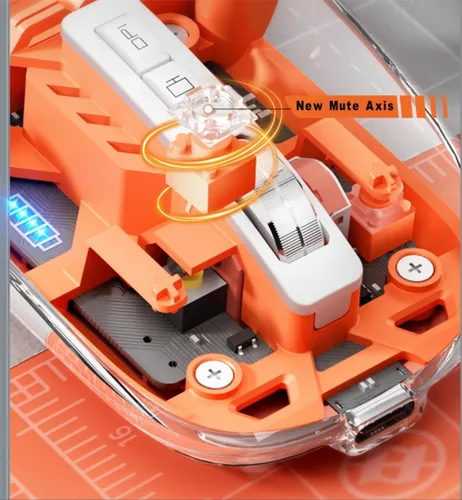 Vista 7 de Ratón inalámbrico Bluetooth de 3 modos, mouse magnético ultrafino recargable, pantalla de alimentación transparente de 2400 DPI, mouse silencioso