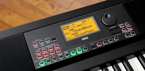 Vista 5 de Korg Paquete de piano digital XE20 con soporte ajustable, banco, fuente de alimentación, pedal amortiguador, cubierta de teclado, libro