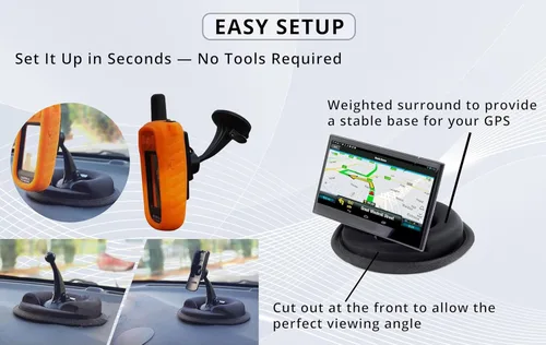 Vista 6 de Soporte para tablero de automóvil Nylon suave, tablero de metal de montaje redondo Base de saco de arena pesada con opción de montaje magnético