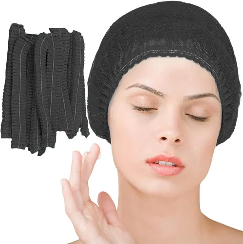 Gorras Bouffant desechables, red de pelo de 24 pulgadas, tapón elástico para servicio de alimentos, cubierta de cabeza para dormir