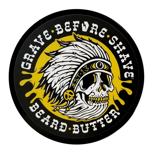 Vista 2 de Grave Before Shave Mantequilla para Barba Mezcla de Madera de Teca tarro de 4 onzas
