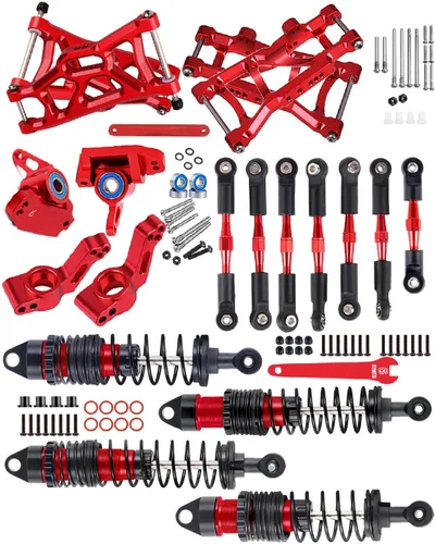 Vista 8 de Big Bore RC Shocks - Piezas de mejora para 1/10 Rustler/Stampede 2WD, Brazo A de Aluminio y Bloque de Caster y Bloques de Dirección y Portadores