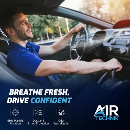 Vista 2 de AirTechnik Filtro de aire de cabina KB3Z19N619A con carbón activado Compatible con Ford Ranger 2019-2023 - KB3Z19N619A