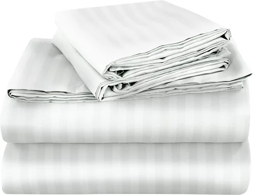 Vista 16 de ROYALE LINENS Juego de sábanas King de 4 piezas, microfibra suave cepillada de 1800 hilos, 1 sábana bajera y 1 sábana encimera, 2 fundas de Negro