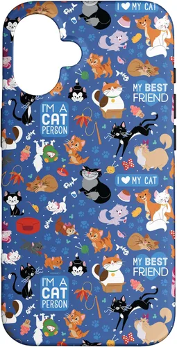 Vista 32 de Disney Carcasa para iPhone 17, diseño de gatos I Love My Cat