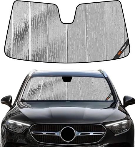 Vista 22 de Parasol para parabrisas Pigenius para Mercedes-Benz GLA 2015-2020 Protección para ventana delantera - Salvaguardia Gris