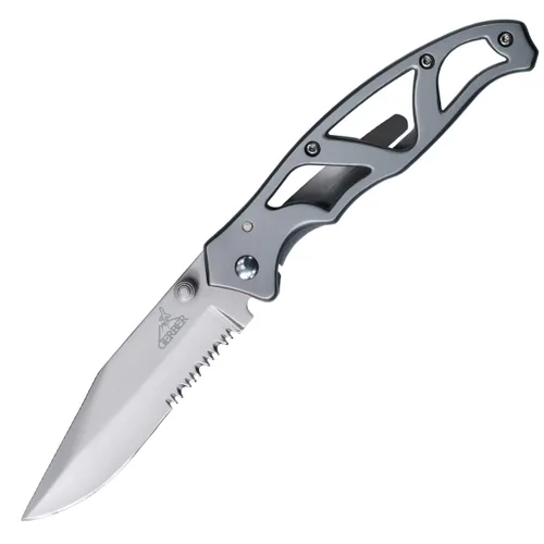 Vista 16 de Gerber Gear Paraframe I EDC - Cuchillo de bolsillo plegable, borde fino de 3 pulgadas con bloqueo de marco de seguridad, acero inoxidable, gris