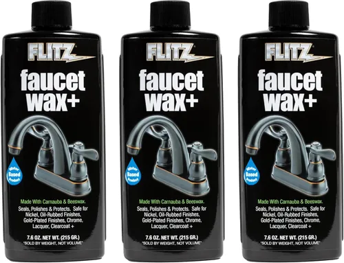 Vista 10 de Flitz Cera para llave de grifo Plus - Envase de 3.4oz de limpiador y abrillantador para grifos a base de agua fabricado en EE. UU. para manchas