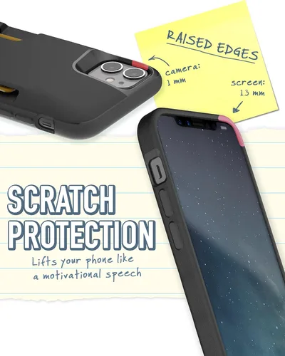 Vista 5 de Smartish - Funda tipo cartera para iPhone 11, diseño de cartera volumen 1 [delgada + protectora] con tarjetero - probada para caídas con ranura