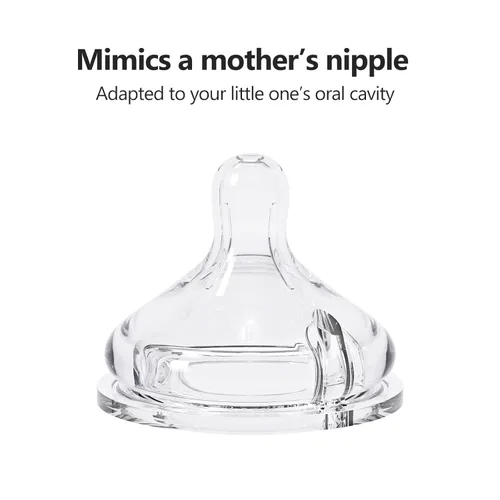 Vista 7 de Yooforea Biberón de vidrio recubierto de silicona, 0 M+ pezón de flujo lento I anticólicos, cuello ancho, base estable I revestimiento de silicona Té