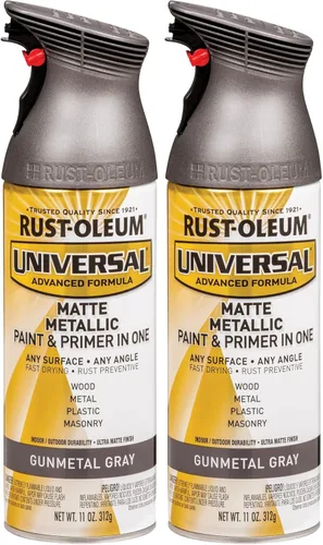 Vista 170 de Rust-Oleum 267298-6PK Pintura en aerosol martillada universal para todas las superficies, 12 onzas, blanco, paquete de 6