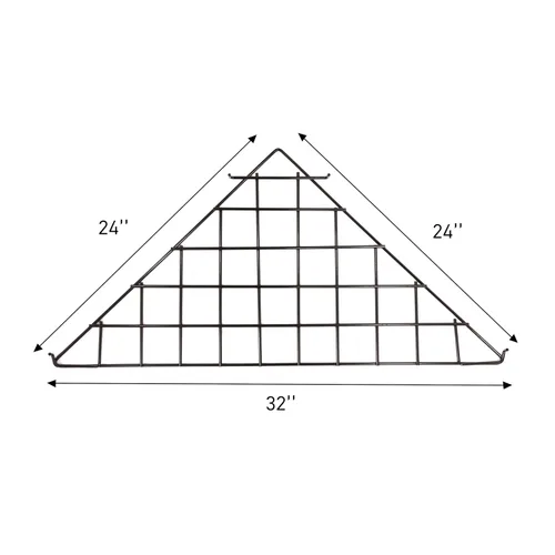 Vista 2 de SSWBasics Estante triangular de rejilla de alambre negro, juego de 2