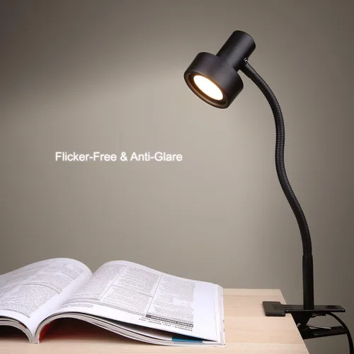 Vista 5 de O'Bright Lámpara de escritorio LED regulable con puerto de carga USB (5V/2A), LED de atenuación de rango completo, lámpara de mesa con cargador USB