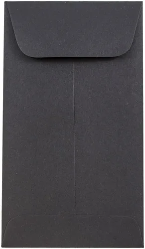 Vista 22 de JAM PAPER Sobres de negocios de monedas #1 - 2 1/4 x 3 1/2 - Negro liso - Paquete de 50