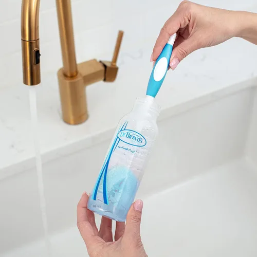 Vista 10 de Dr. Brown's Options+ Biberón anticólicos – 8 onzas – Paquete de 4 y pezón Dr. Brown's original, nivel 2 (9.8 ft+), 6