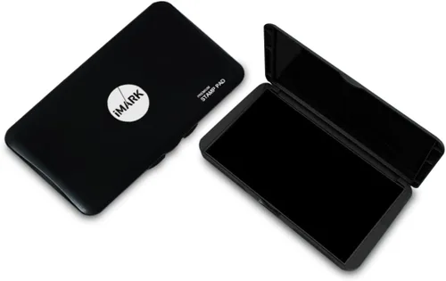 IMARK Almohadilla de sello grande, almohadilla de fieltro de alta calidad, 3.45 x 6.20 pulgadas, ligera (negro)