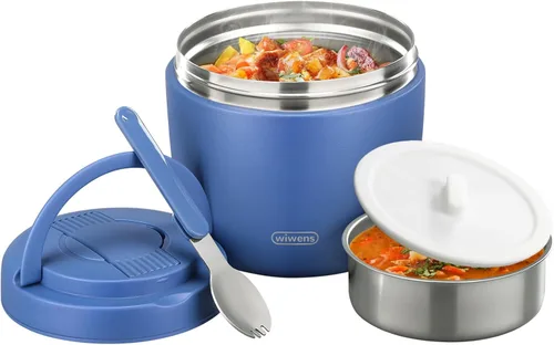 Vista 14 de wiwens Tarro térmico para alimentos calientes para adultos, 32 onzas, recipientes térmicos para sopa de almuerzo, boca ancha, aislamiento al vacío