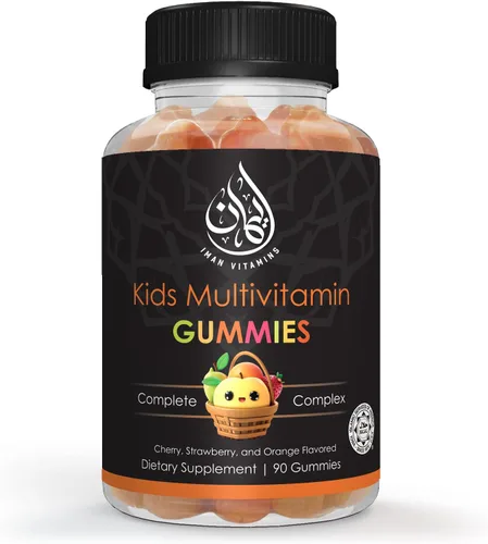 Gomitas multivitamínicas Halal Kids | Vitamina C, D, zinc, A, E, B6, B12, biotina, folato, inositol | Fortalece el metabolismo, los huesos y la