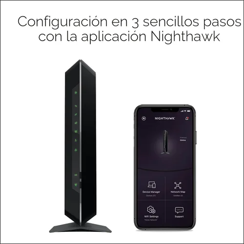 Vista 4 de NETGEAR Nighthawk AC1900 (24x8) DOCSIS 3.0 WiFi Combo de router, cable módem (C7000) para Xfinity de Comcast, Spectrum, Cox, más (renovado)