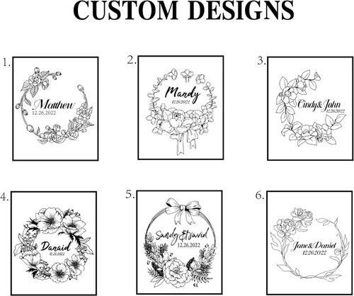 Vista 6 de Juego de 2 jarrones de flores, jarrón transparente personalizado, elegante jarrón de vidrio para regalo para bodas, jarrones de vidrio para parejas