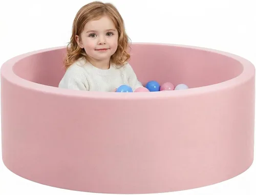 Vista 13 de Wilwolfer Piscina de bolas de espuma para bebés de Wilwolfer para niños pequeños: 47.2 x 13.8 pulgadas, piscina de bolas extra grande para niños