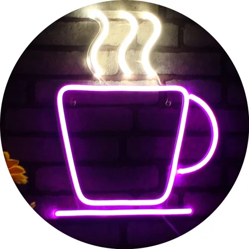 Vista 12 de ADVPRO Taza de café Tienda Flex Silicona LED Letrero de neón azul y rojo st16s33-fnu0041-br azul y Red