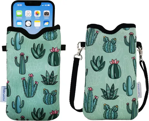 Vista 24 de Tainada Funda Estuche Bolsa de Neopreno para Teléfono para Hombres y Mujeres con Correa Cruzada/Cordón para el Cuello para iPhone 17/16/15 Pro Max