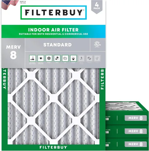 Vista 28 de Filterbuy Filtro de aire 20x25x5 MERV 8 Defensa contra el polvo