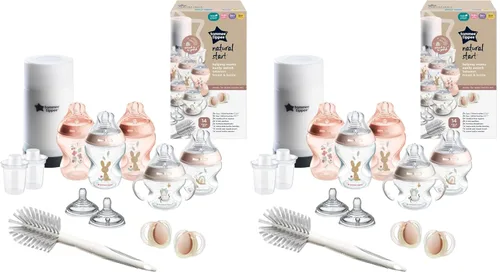 Vista 11 de Tommee Tippee Natural Start Listo para Bebé Juego de Biberones, Biberones Autoesterilizantes de 5oz y 9oz, Tetinas Similares al Pecho de Flujo Lento