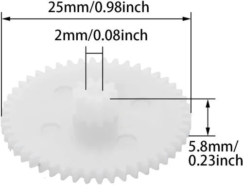 Vista 5 de Othmro 10 engranajes de plástico, 48 dientes, modelo 48102B