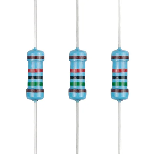 Vista 16 de 100 resistencias de 2.4 ohmios 1/2 W (0.5 vatios) ±1% tolerancia de película metálica, resistencia de valores múltiples opcional