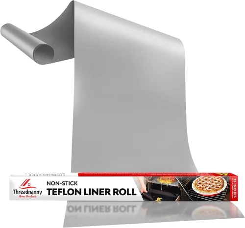 Vista 17 de Rollo de revestimiento de teflón para hornos, estufas y parrillas (75 x 17 pulgadas) - Corte personalizado al tamaño y forma necesarias