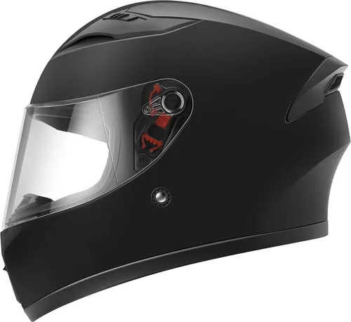Vista 6 de YEMA Casco de moto de calle DOT de cara completa YM-832 con bufanda extraíble para el cuello para hombres y mujeres