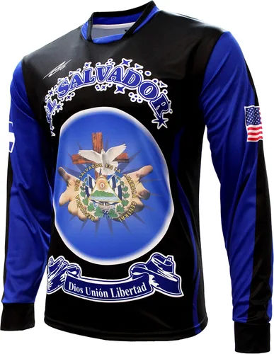 Vista 3 de Jersey Hombre El Salvador y USA Arza Design Manga Larga