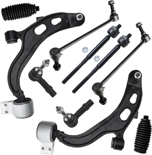 Vista 112 de Detroit Axle - Kit de suspensión delantera de 10 piezas para Chevrolet Trailblazer GMC Envoy 2004-2007 2005 2006 Soportes de brazo de control