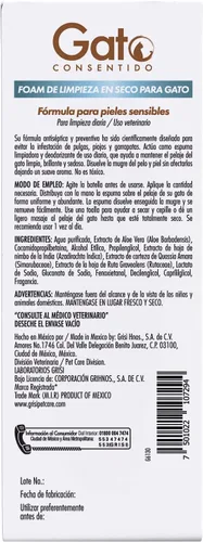 Vista 2 de Gato Consentido Espuma limpiadora de 5.1 fl oz Incluye un regalo: Jabón marroquí original de argan